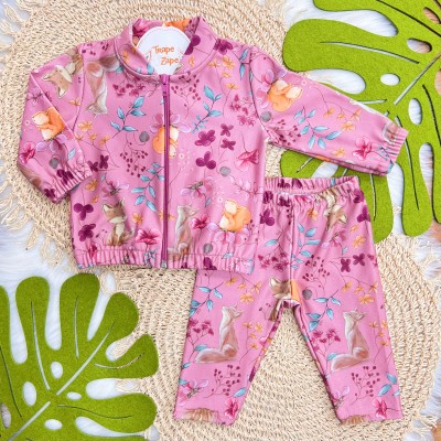 Conj. Jaqueta e Calça Floresta Encantada - Uva